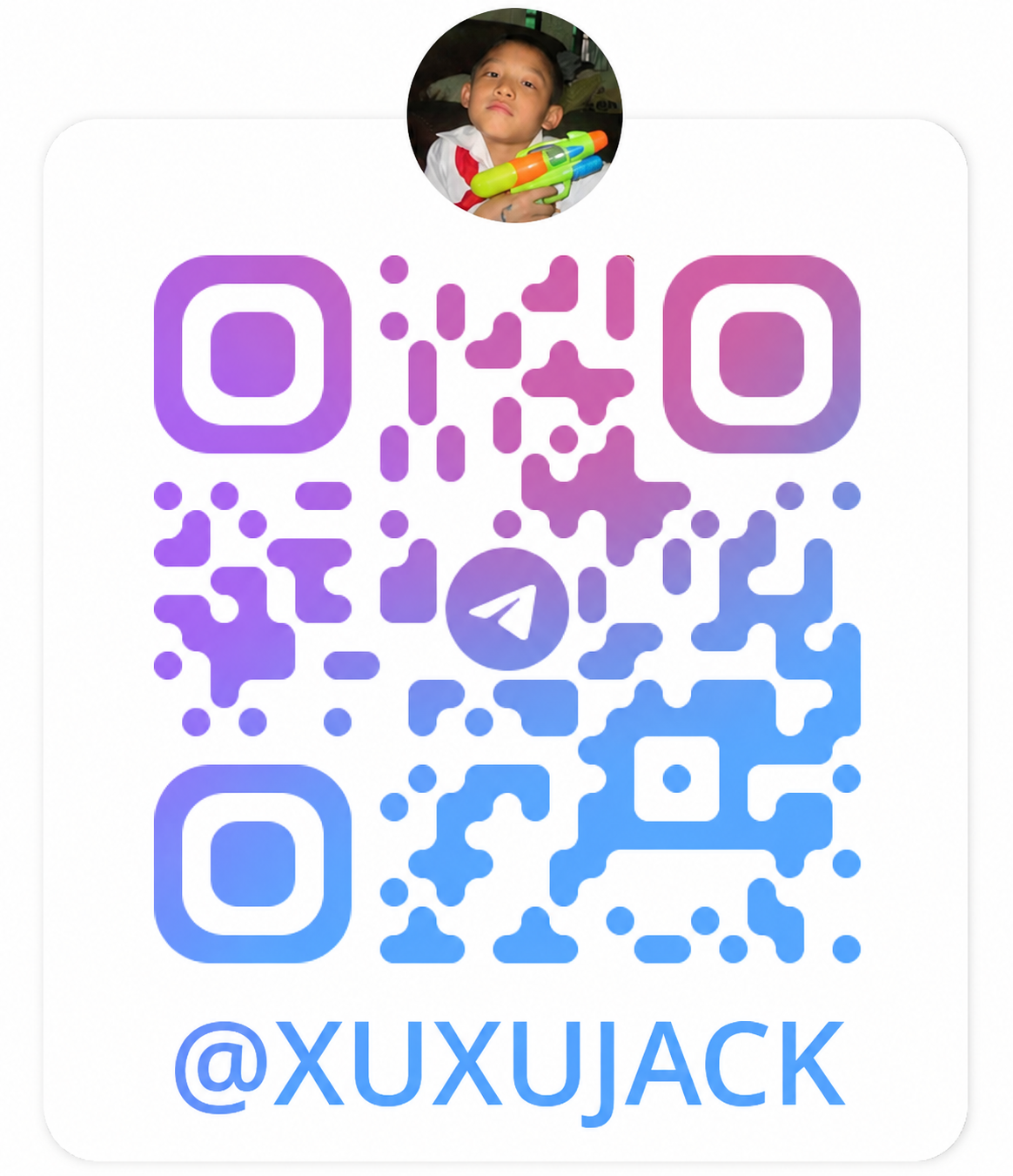 Telegram 个人联系二维码：@xuxujack